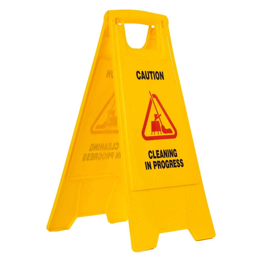 Floor Sign Cleaning In Progres MM