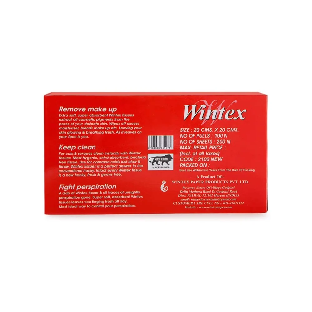Face Tissue 100 Sheets 2 ply Wintex 2100PR