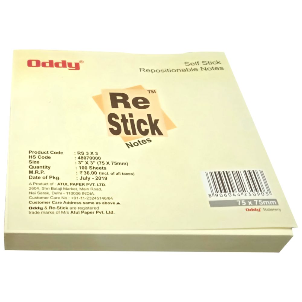 Sticky Notes-Yellow Pad - 100 Sheets - 33 Oddy