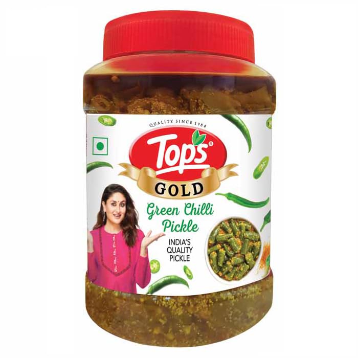 Tops Green Chilli Pickle 900 Gram