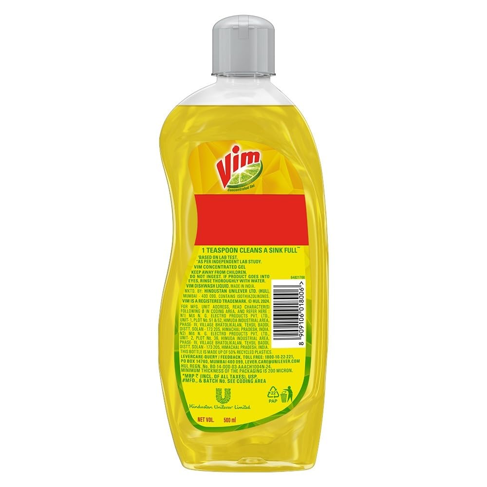 Dishwash Liquid Vim 500 Ml