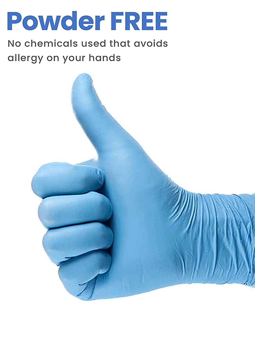 Hand Gloves Surgical Nitrile Blue Pack of 100