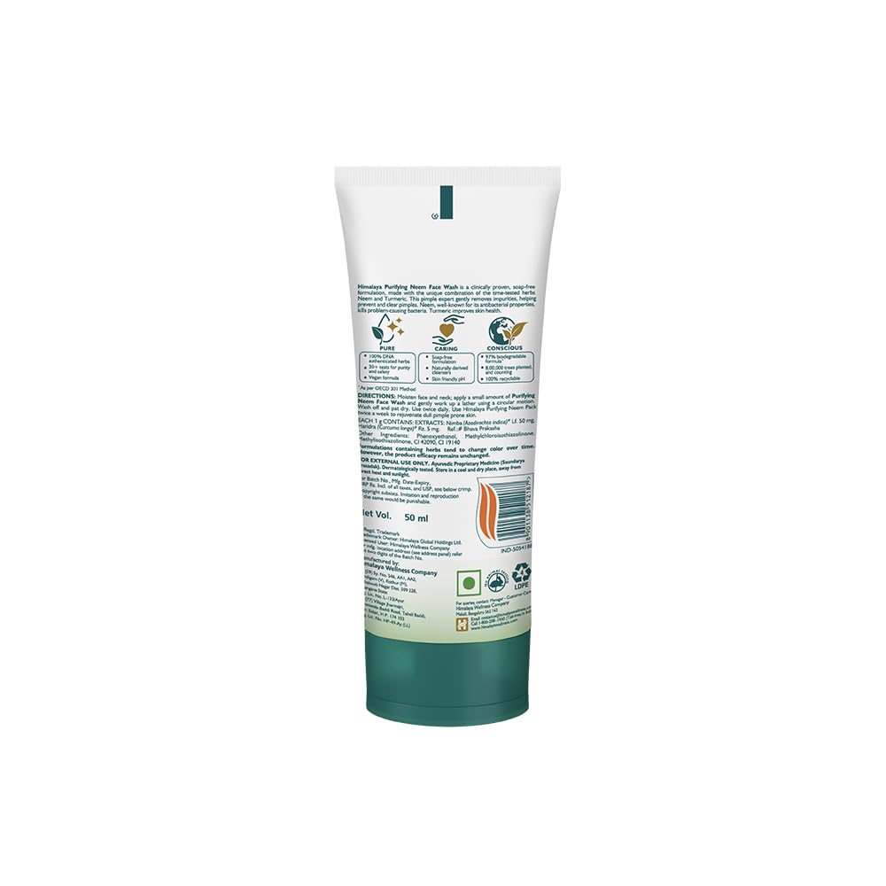 Himalaya Herbals Purifying Neem Face Wash 50 Ml