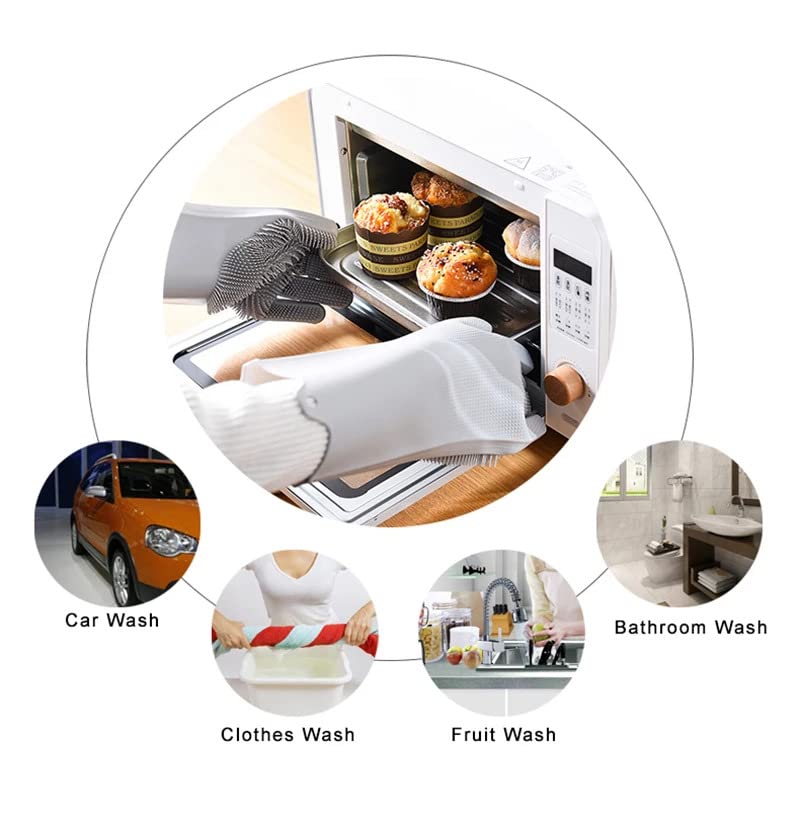Silicone Dish Washing Gloves for Kitchen
