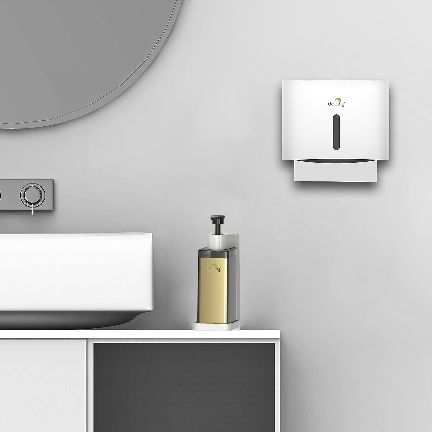 Dolphy Multifold Mini Hand Tissue Paper Dispenser White