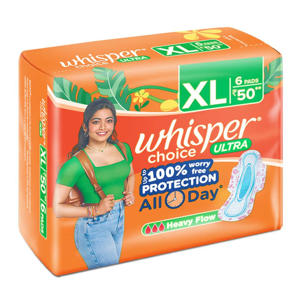 Image of Whisper Choice Sanitary Pad, Ultra XL, 6 Pads