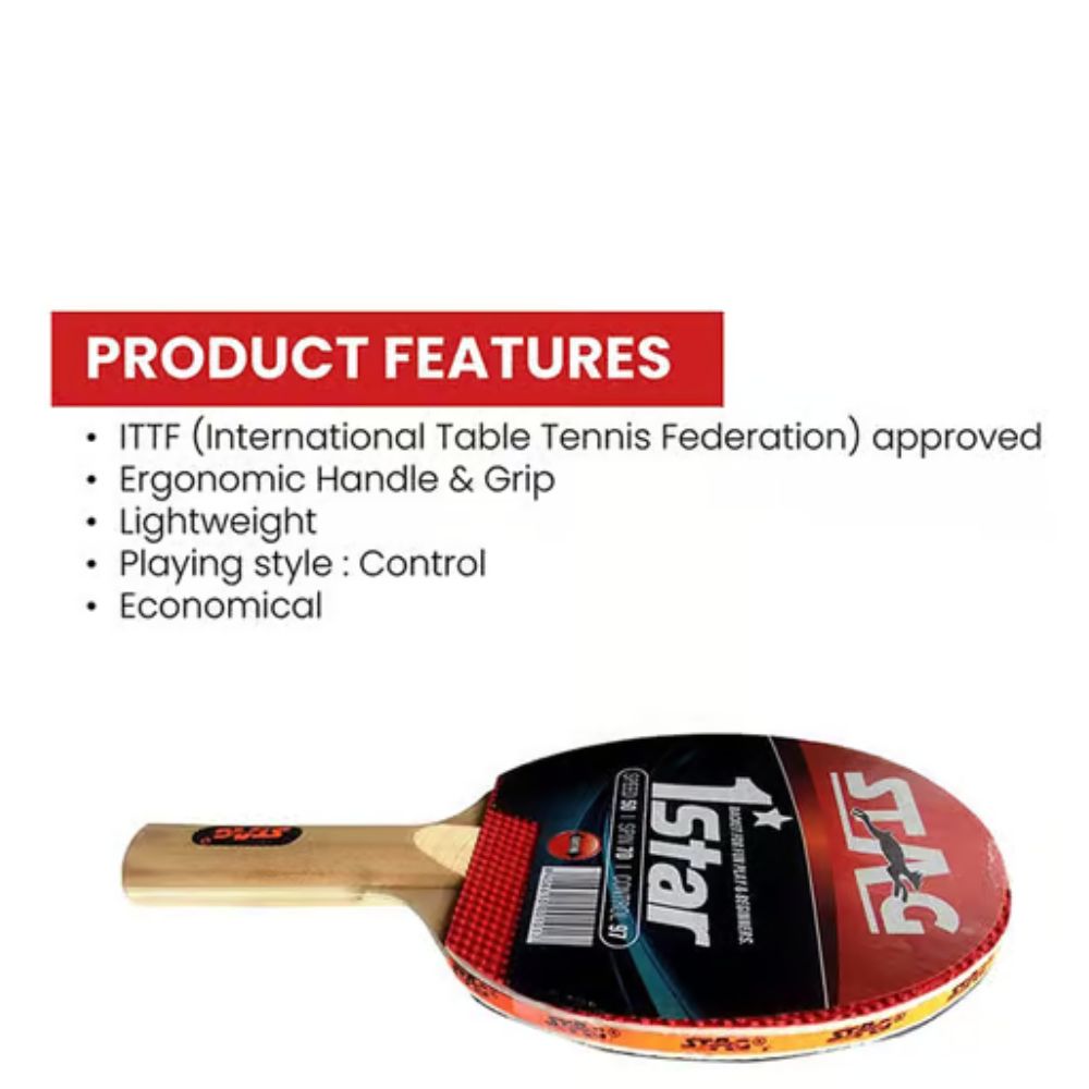 Table Tennis Bat Stag 1 Star