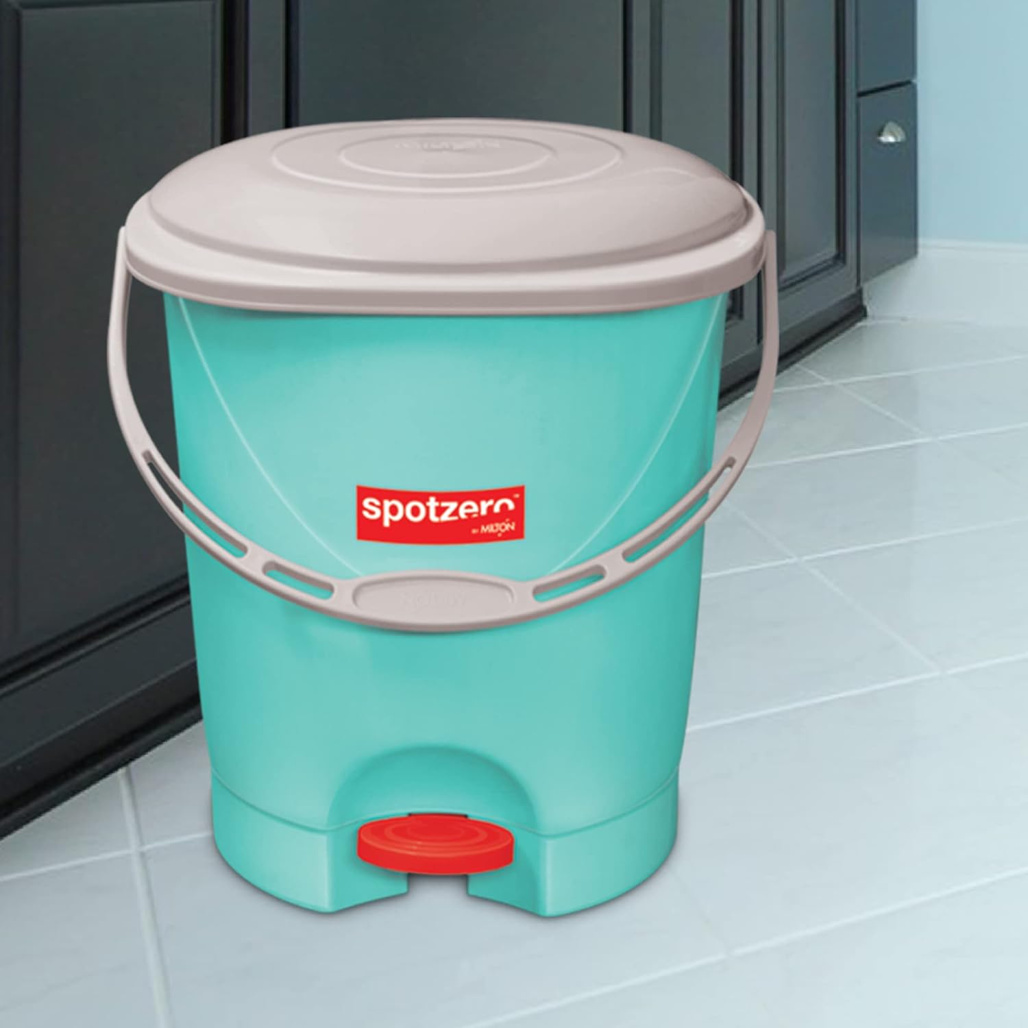 Plastic Dustbin Paddle Spotzero 12 Liter