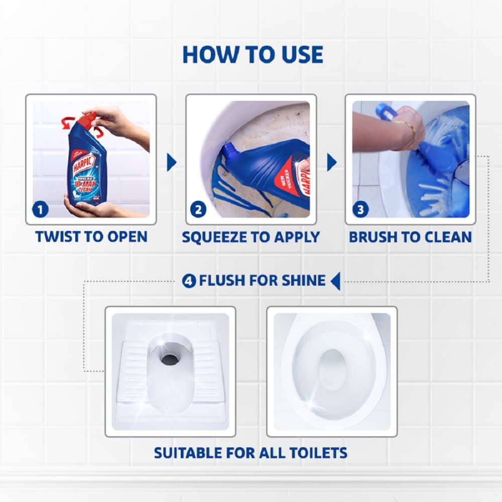 Toilet Cleaner Blue 500 ml Harpic