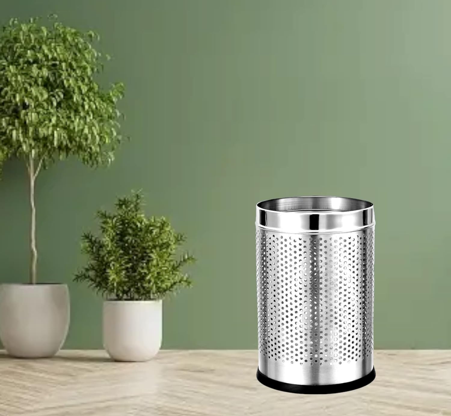 Stainless Steel Dustbin 7x10 Open 7 ltr