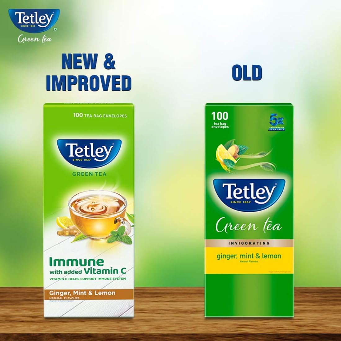 Tetley Green Tea 100 Pcs