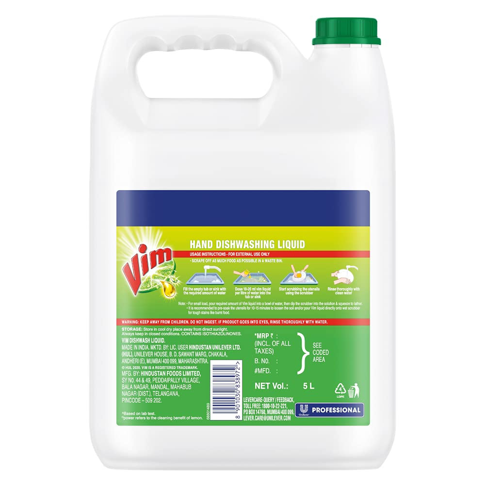 Dishwashing Liquid Vim 5 Liter