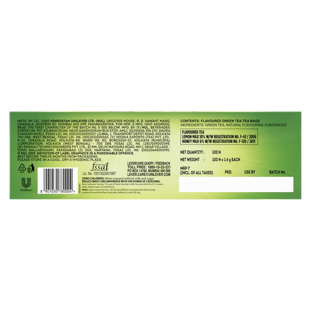 Green Tea Lipton 100 Pcs