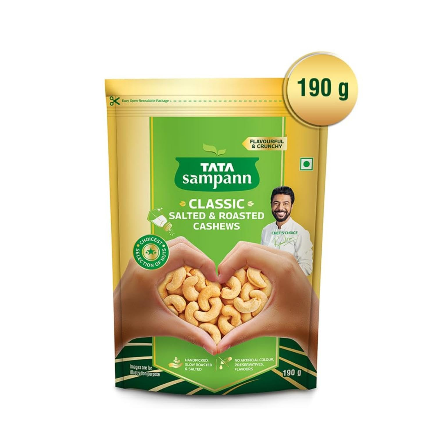 Tata Sampann Roasted Cashews 190 Gram