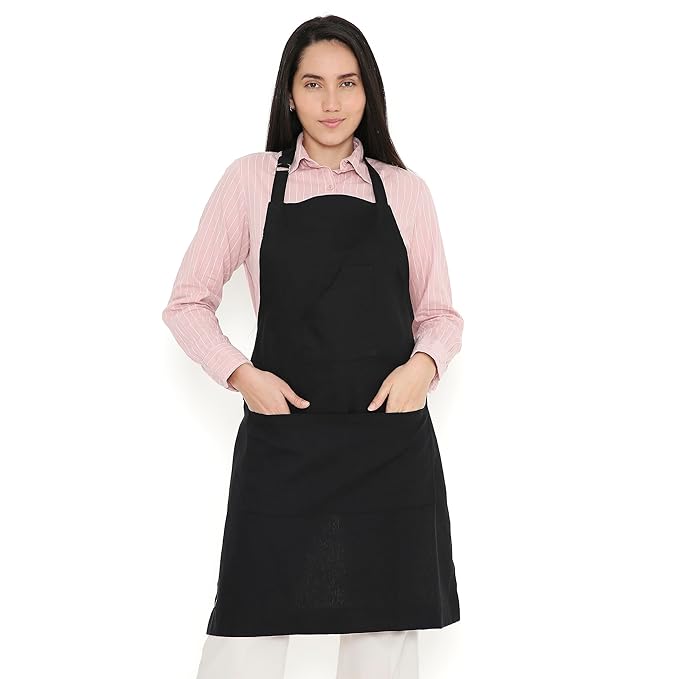 Apron Water resistant Black Knee length