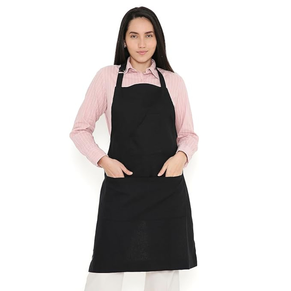 Image of Apron Water resistant Black Knee length