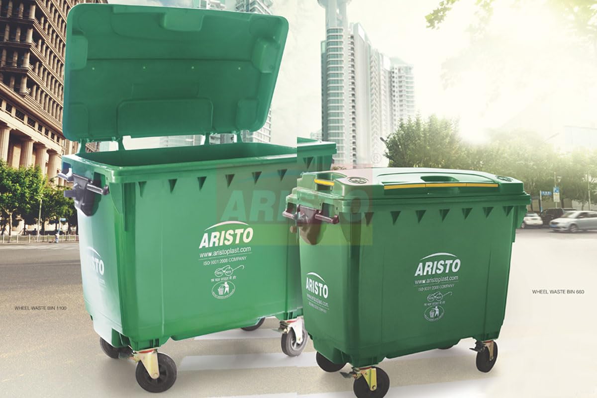 Plastic Dustbin with Wheel Aristo 660 Liter