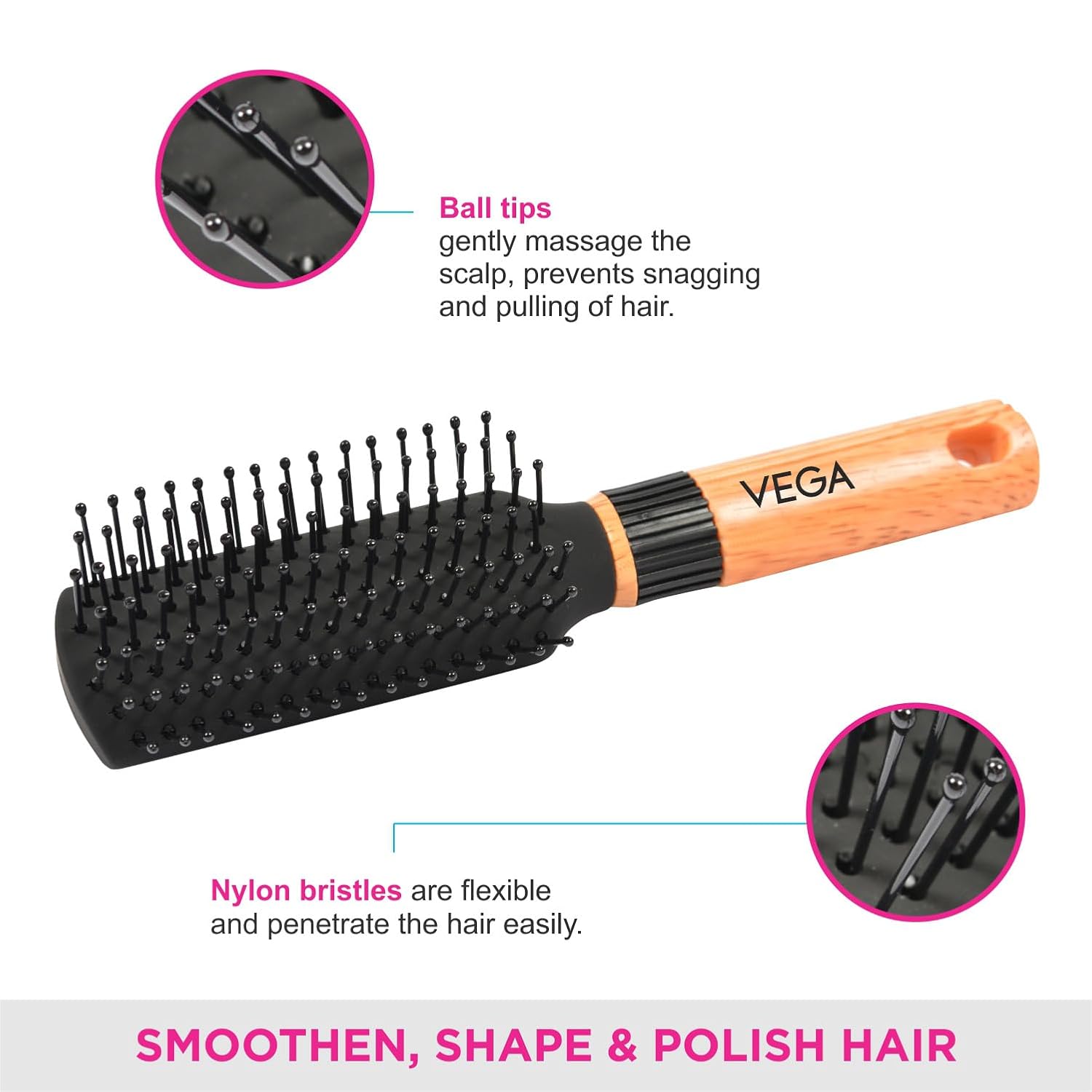 Hair Brush MIni Flat Vega