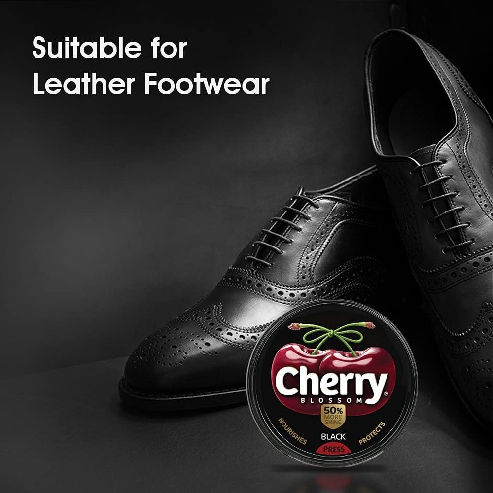 Shoe Polish Wax Black Cherry Blossom 40 Grams