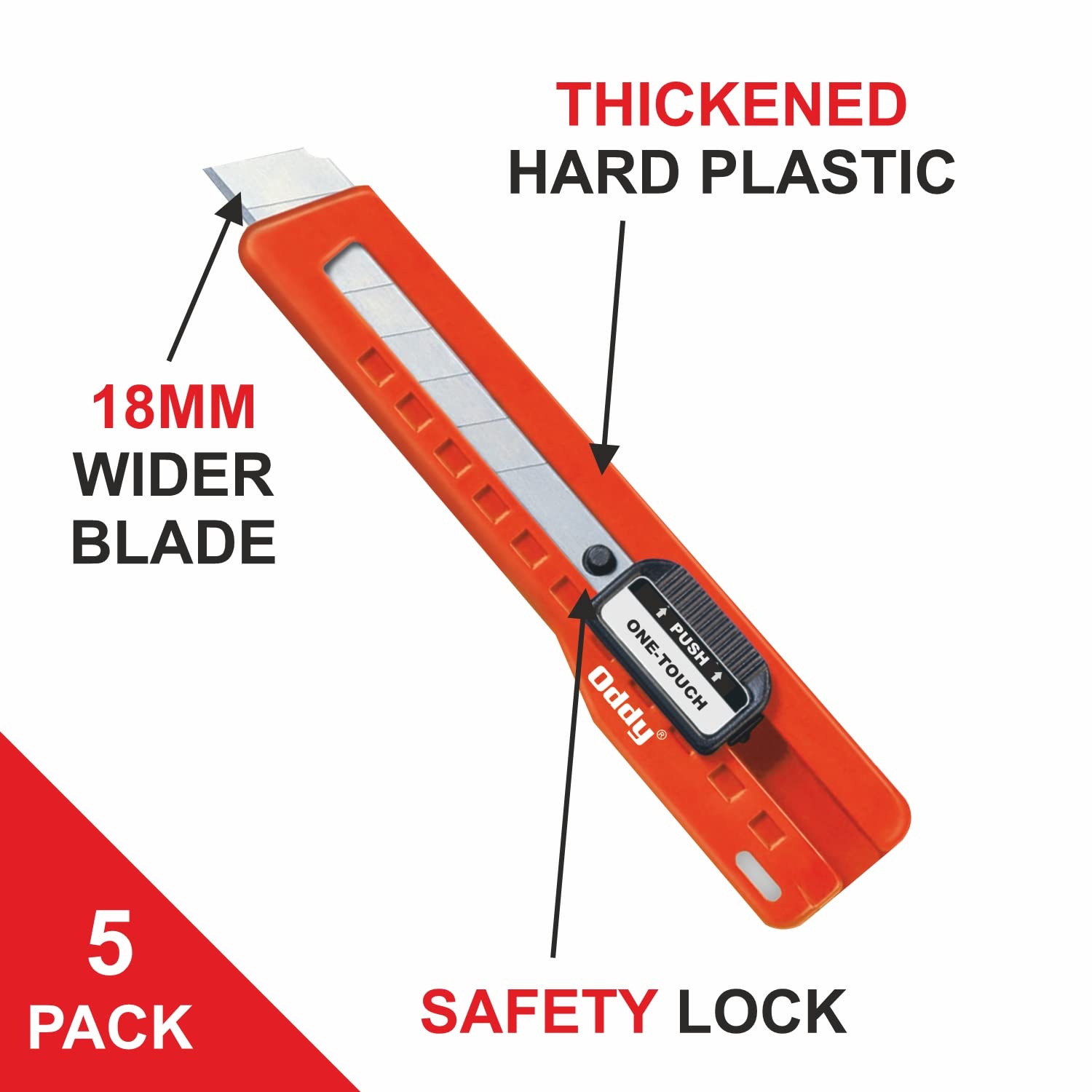 Cutter Knife Auto Lock Oddy 18mm CK18-11