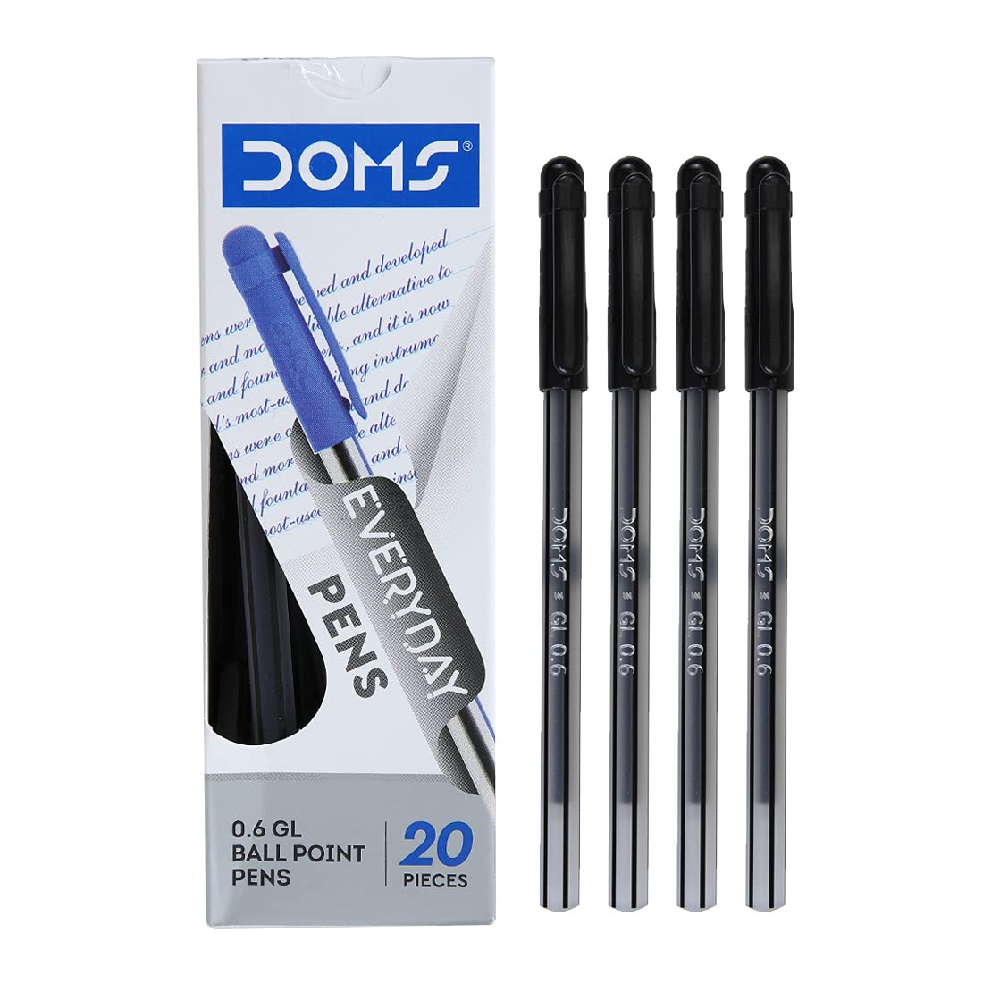 DOMS Everyday Black Pen Pack of 20