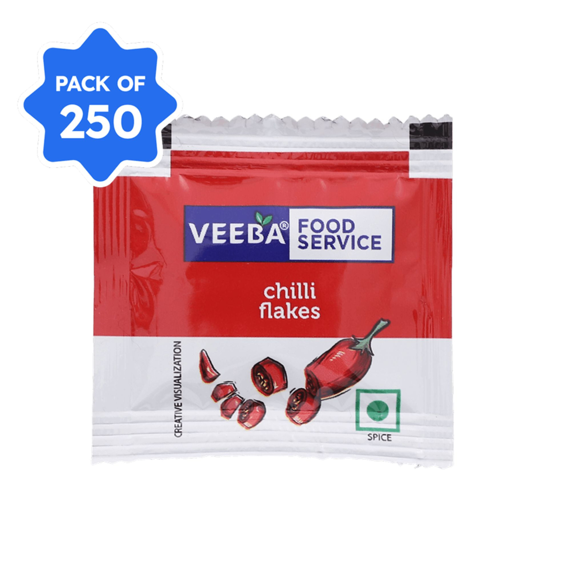 Chilli Flakes Seasoning 8 gram Packet 250 Pcs
