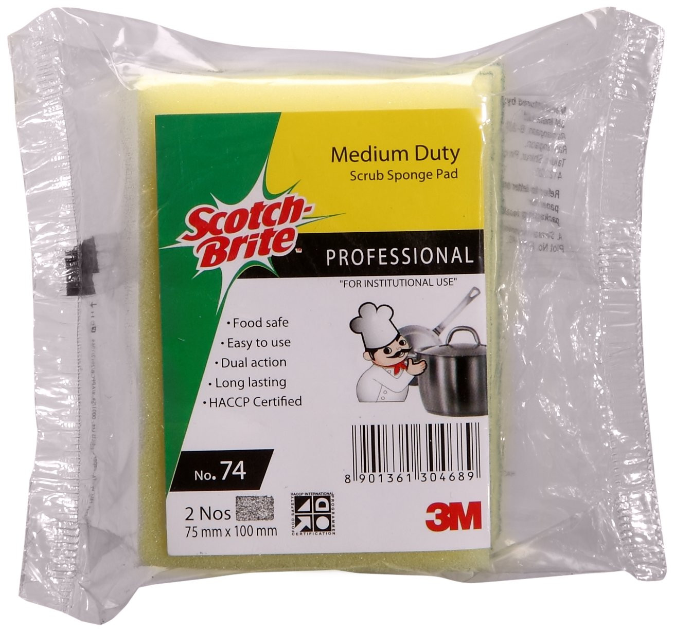 Scotch Brite with Sponge 2 IN 1 3M