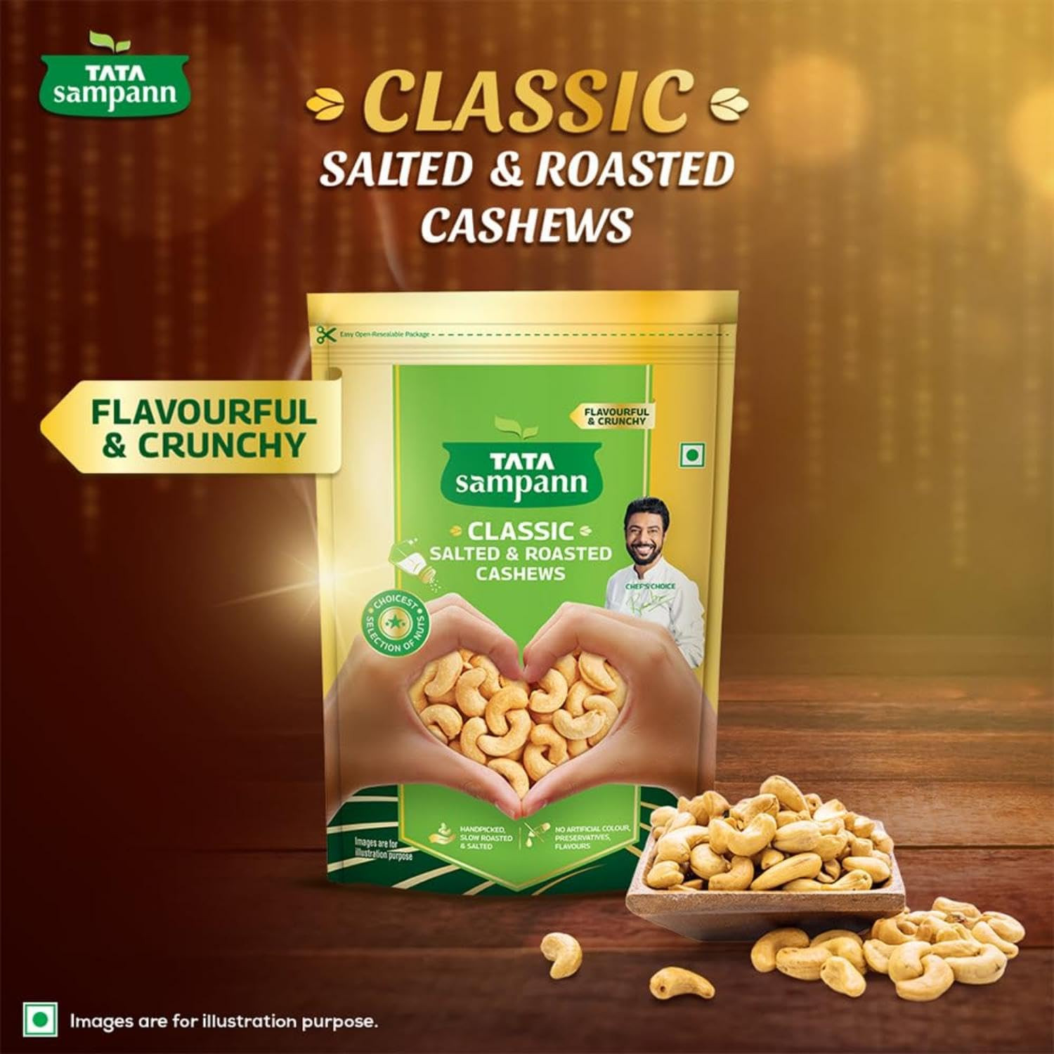 Tata Sampann Roasted Cashews 190 Gram