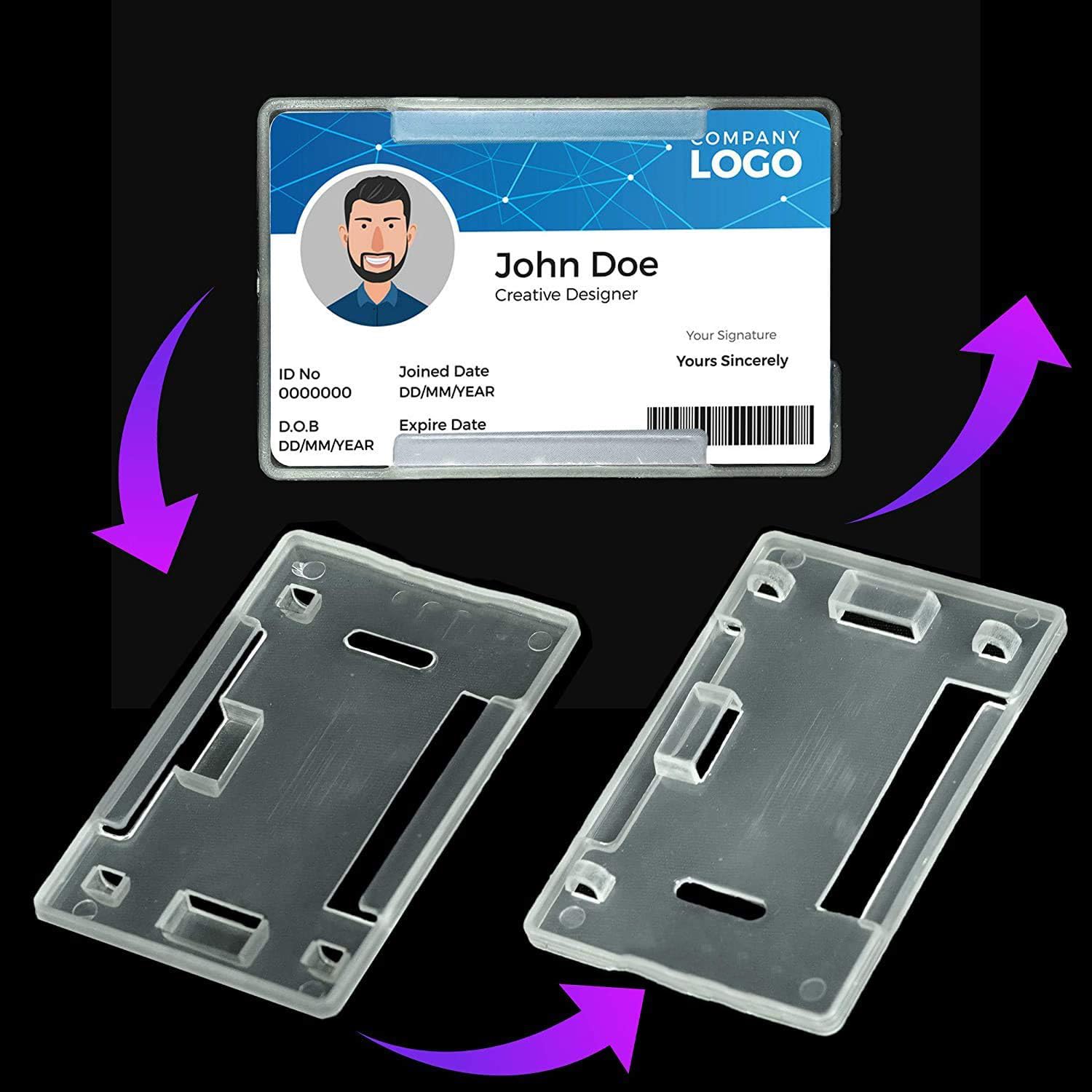 Generic ID Card Jacket Plastic Open