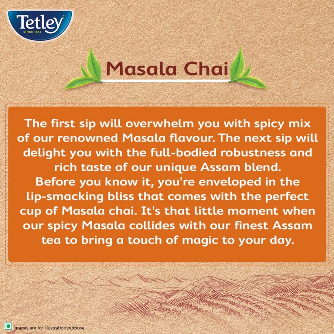 Tetley Masala Tea 50 Pcs