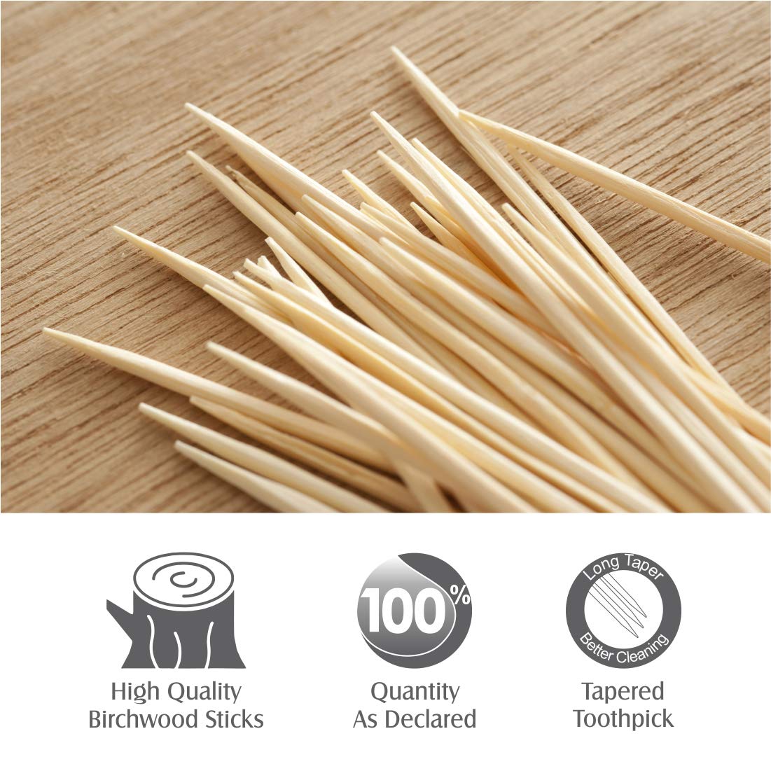 Wooden toothpick 70 pcs pkt 22 mm