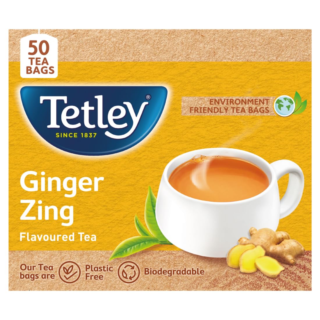 Tetley Ginger Tea 50 Pcs