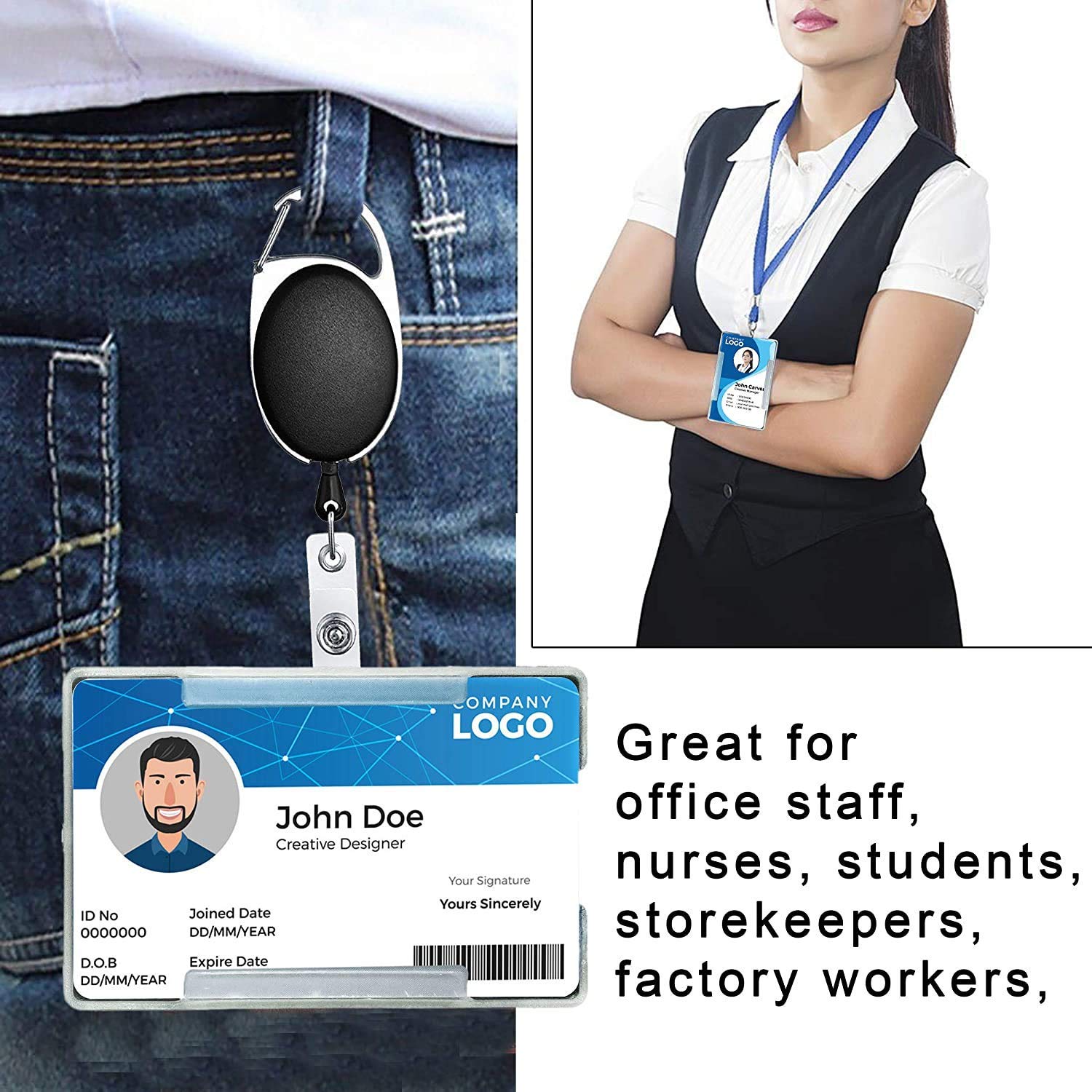 Generic ID Card Jacket Plastic Open