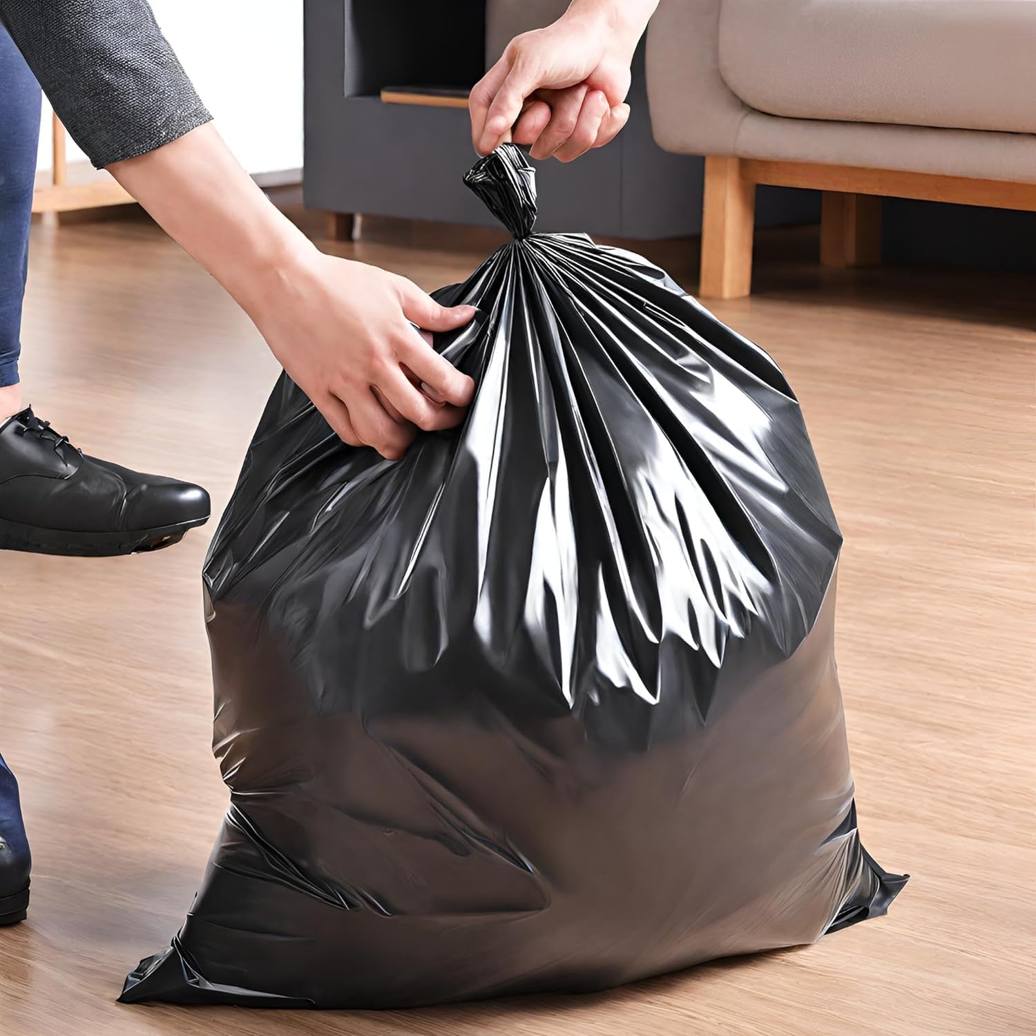 Garbage Bag Black 3242  7 Pcs Packet