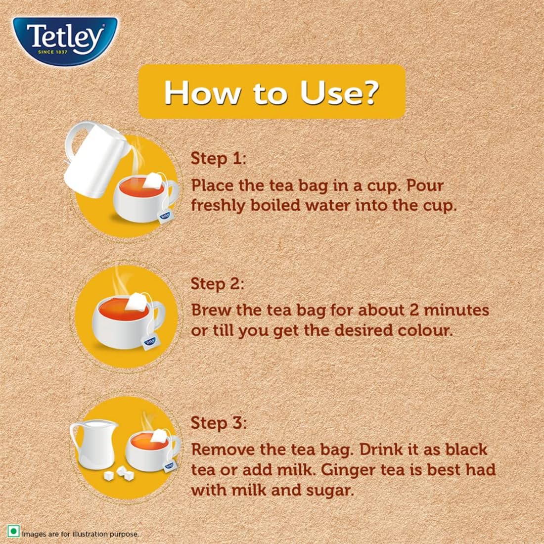 Tetley Ginger Tea 50 Pcs