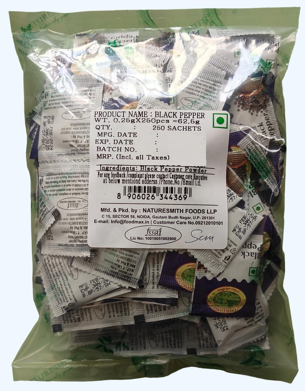 Naturesmith Pepper Sachet 1 Gram Packet 250 Pcs