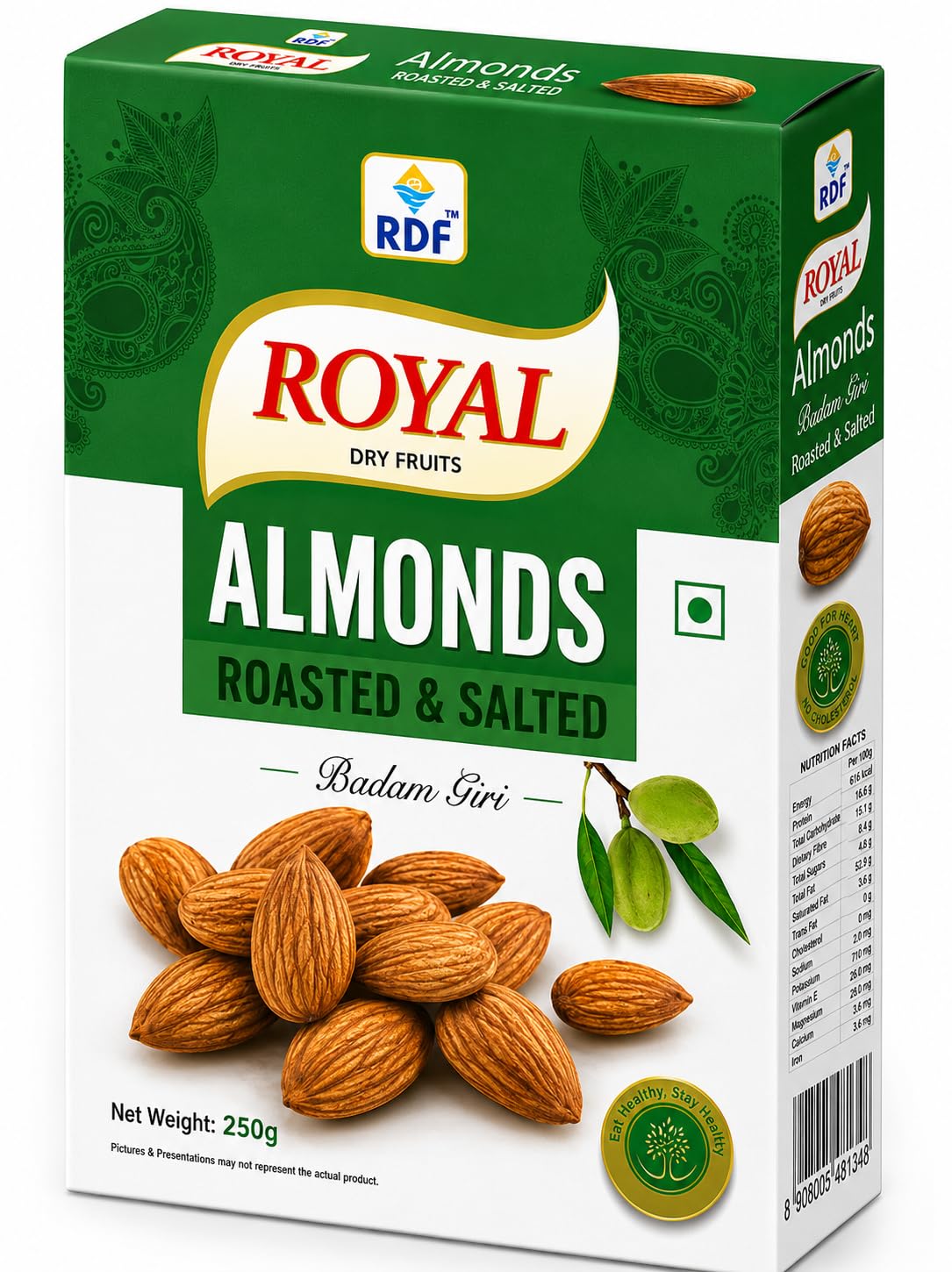 Roasted  Salted Almond 250 gram Royal