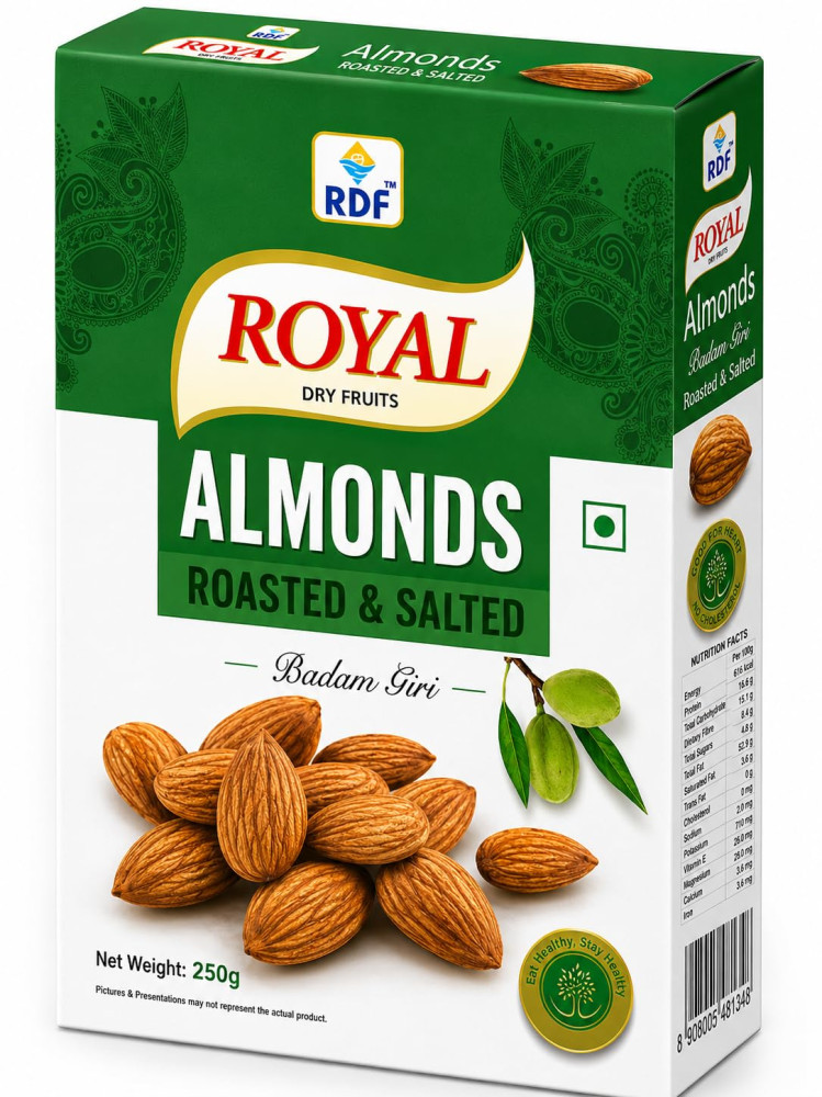 Image of Roasted &amp; Salted Almond 250 gram Royal