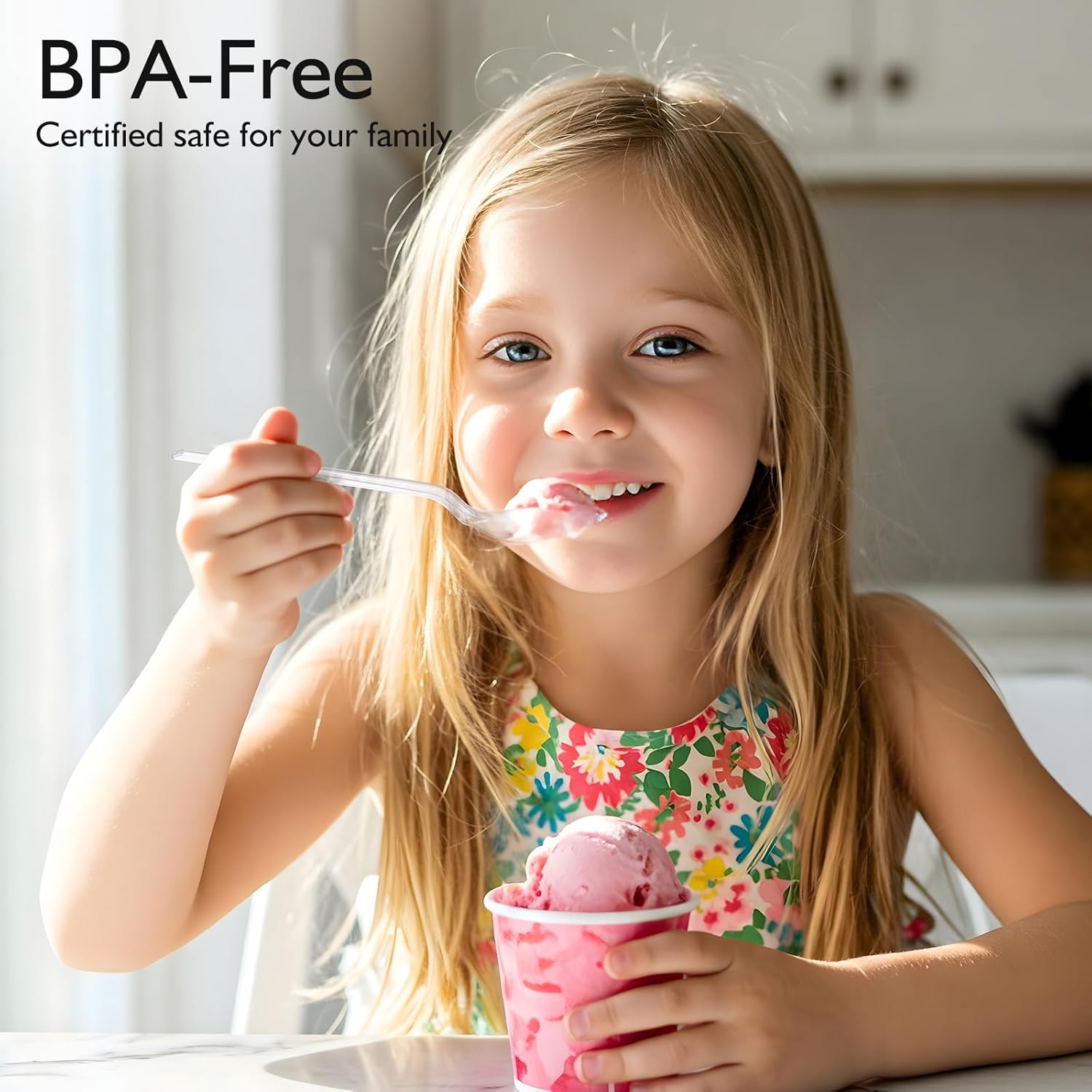 Plastic spoon 100 pcs pkt