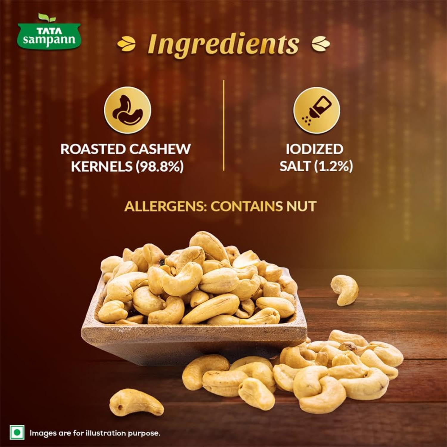 Tata Sampann Roasted Cashews 190 Gram