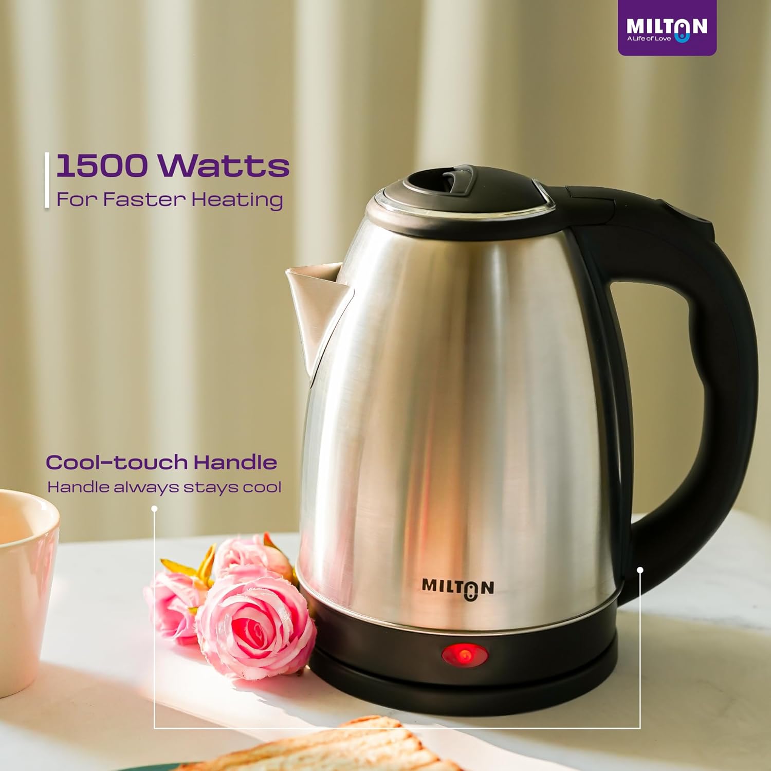 Milton Electric Kettle Stainless Steel 18 Ltr