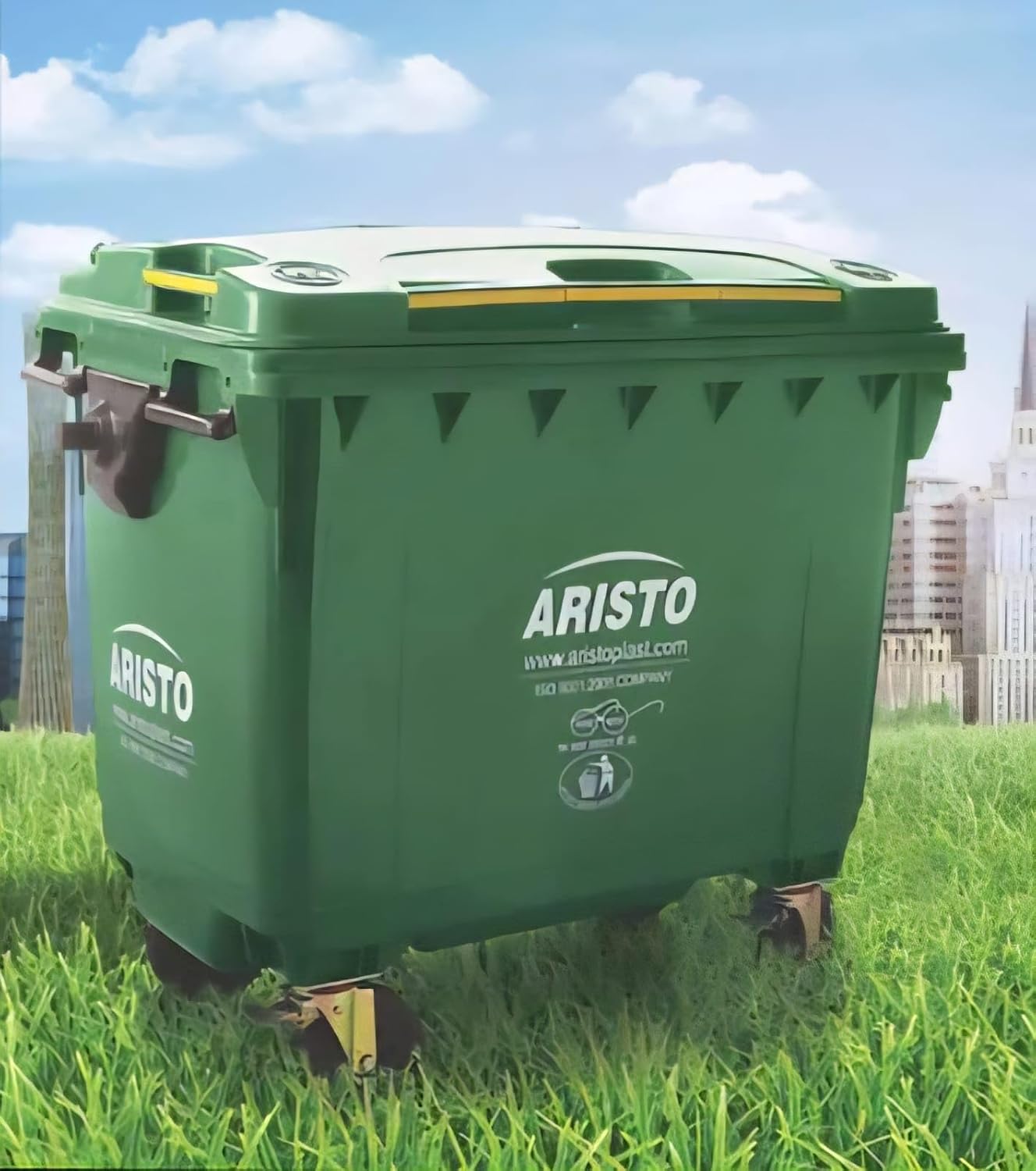 Plastic Dustbin with Wheel Aristo 660 Liter