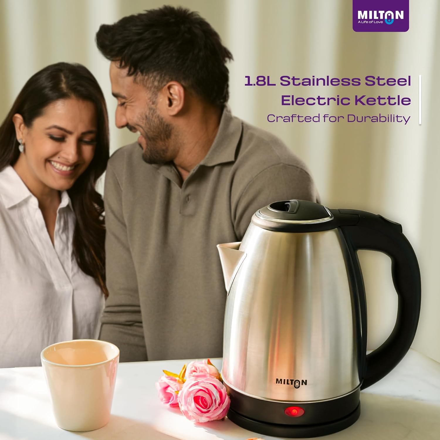 Milton Electric Kettle Stainless Steel 18 Ltr