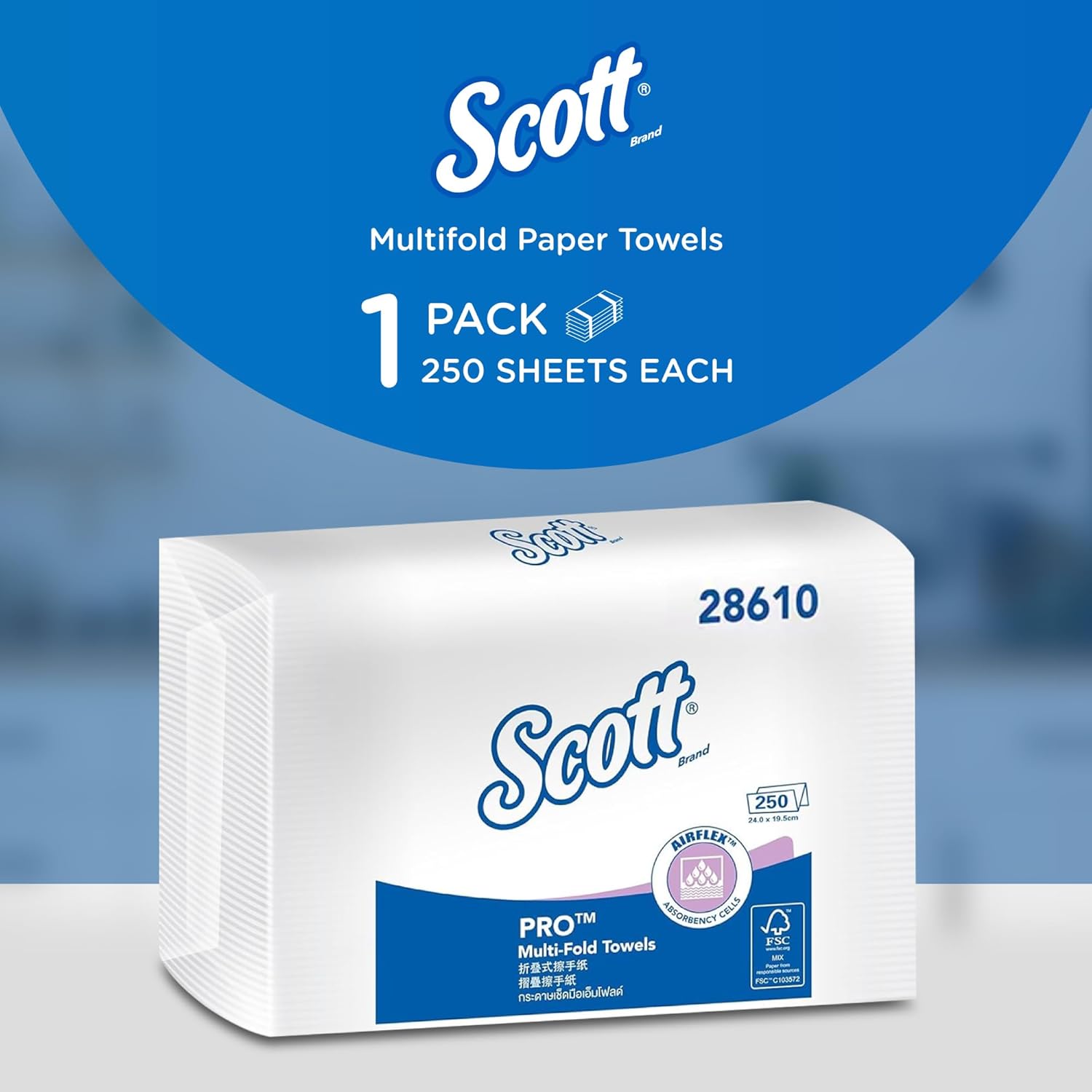 M-Fold 250 sheets 1 Ply Kimberly Clark 28610