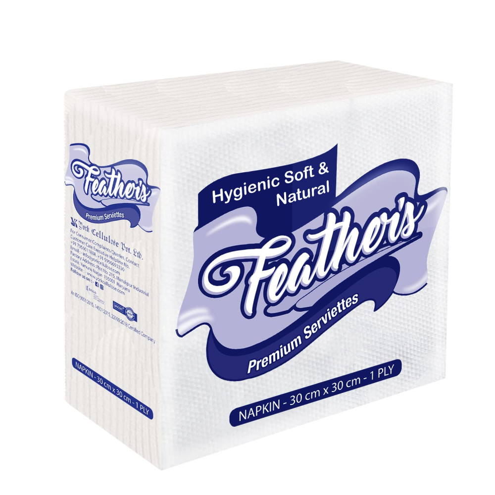 Image of Paper Napkin 100 Sheets 1 Ply Feather