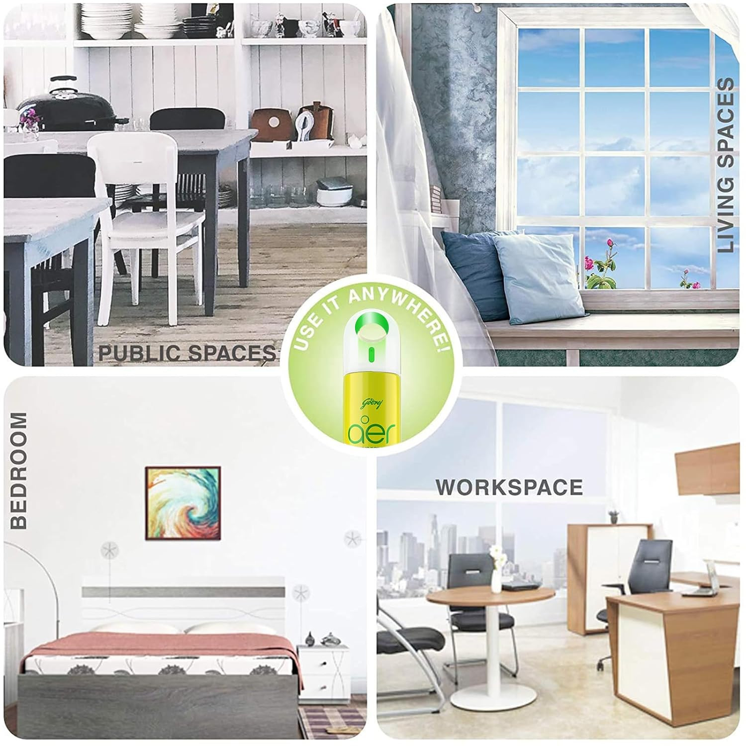 Room Freshner Godrej Aer Lush Green Spray 220ml