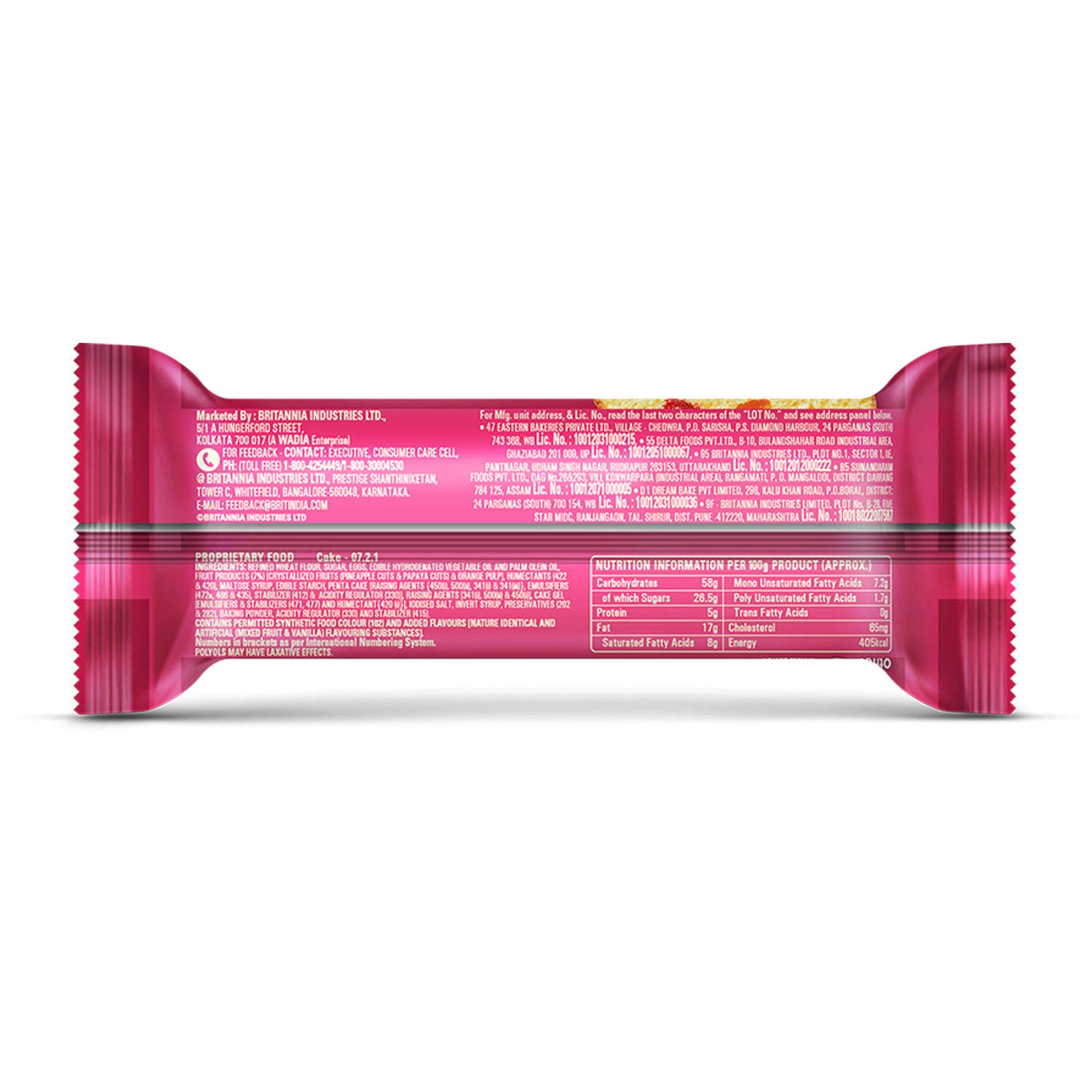 Britannia Veg Cake Fruit 55 g