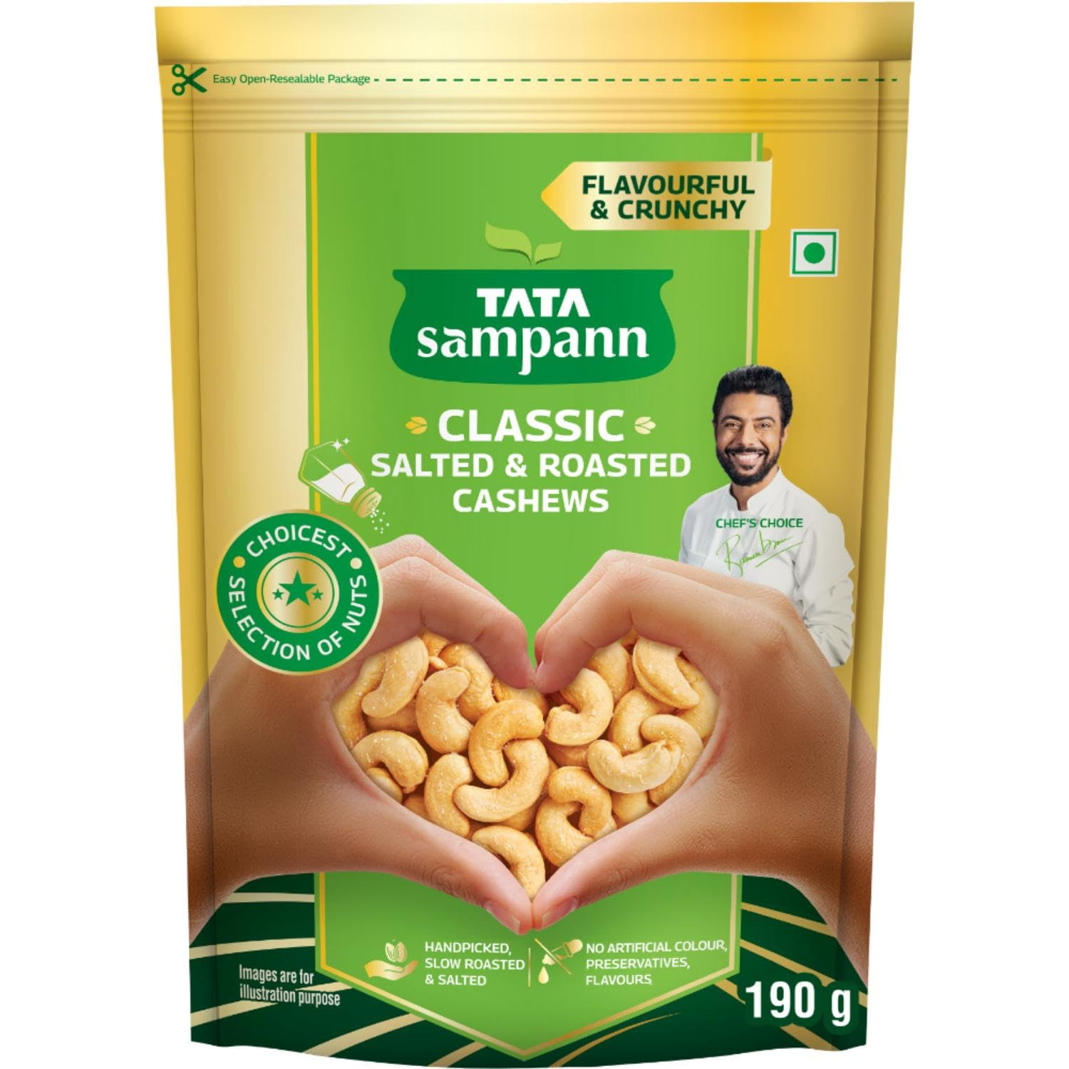 Tata Sampann Roasted Cashews 190 Gram