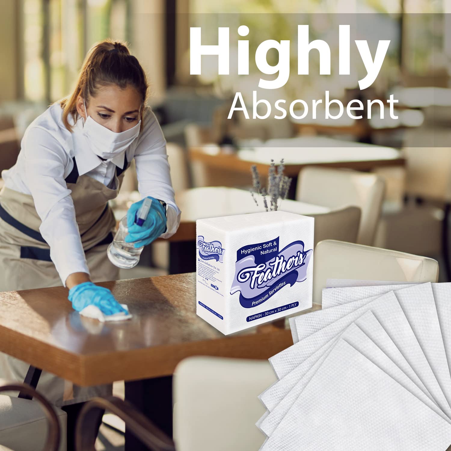 Paper Napkin 100 Sheets 1 Ply Feather