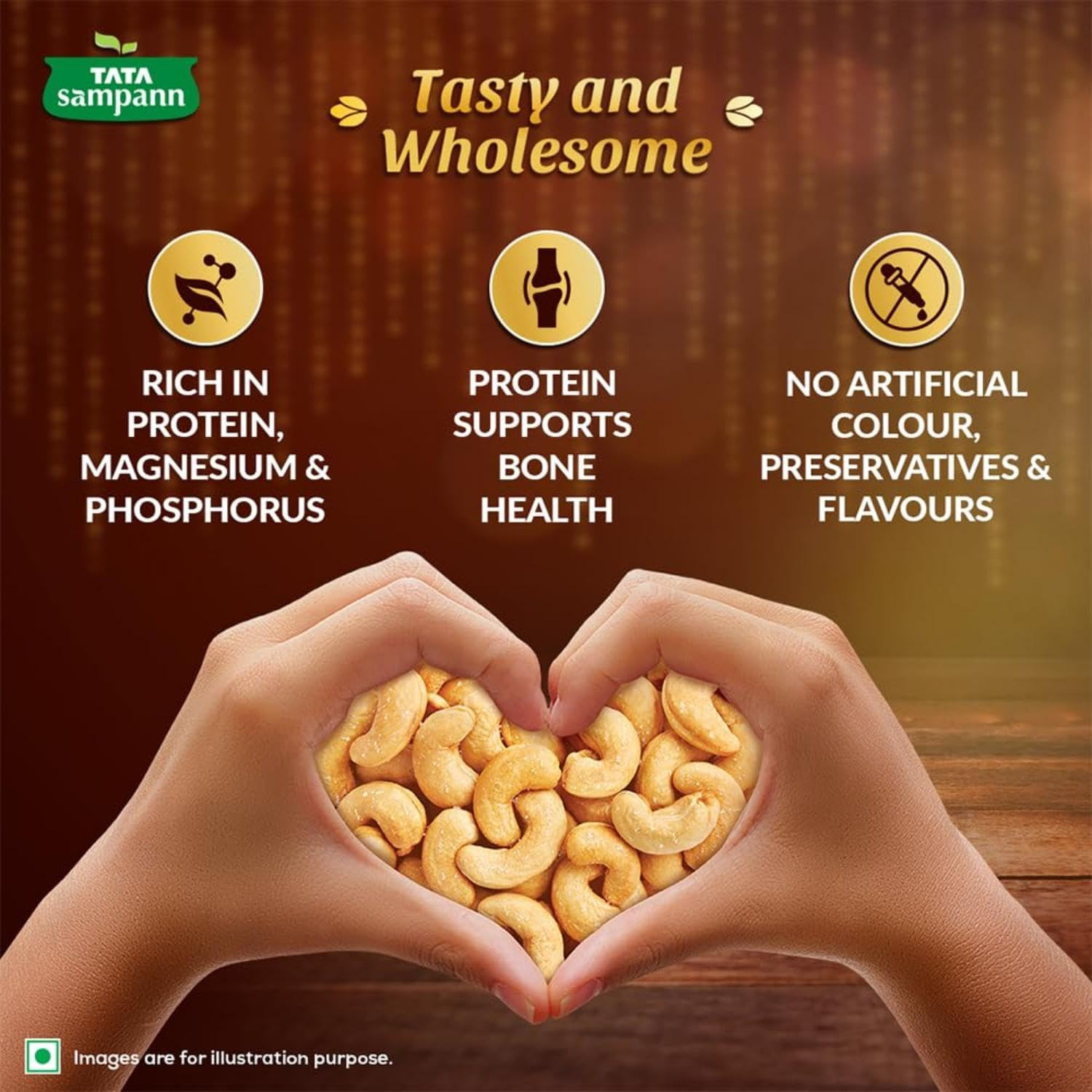 Tata Sampann Roasted Cashews 190 Gram